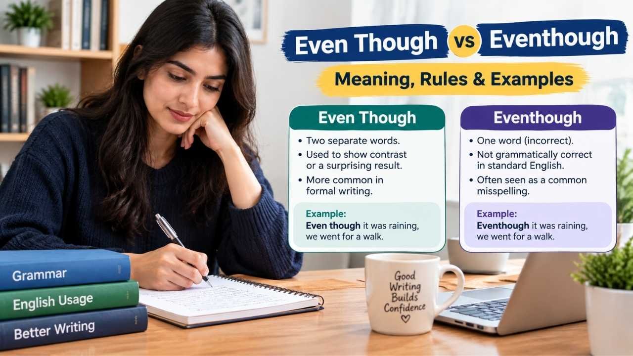 Have you ever wondered whether “eventhough” or “even though” is the correct spelling?