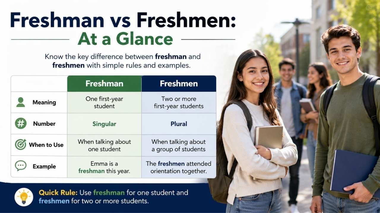 Have you ever wondered whether you should write freshman vs freshmen?