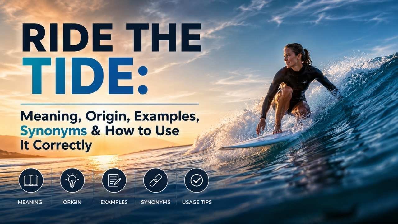 In this guide, you'll learn the ride the tide meaning, its definition, whether it is an idiom, and how to use ride the tide correctly in everyday English.