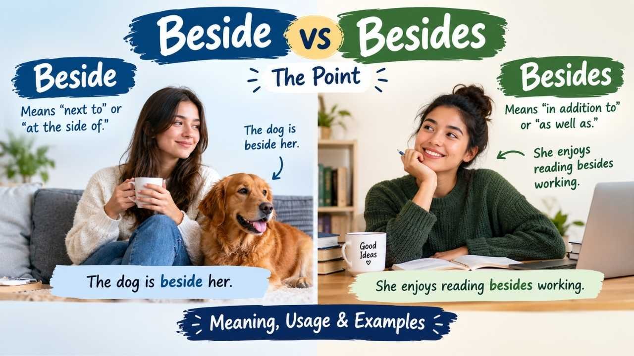 One common question is "Beside vs Besides the Point "—which one is correct?