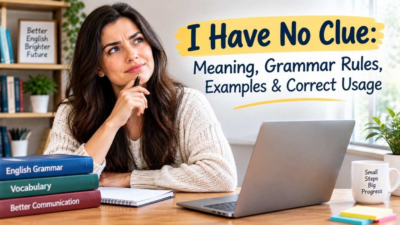 In this article, we will explain the meaning of I have no clue, its grammar, examples, synonyms, and everyday usage.