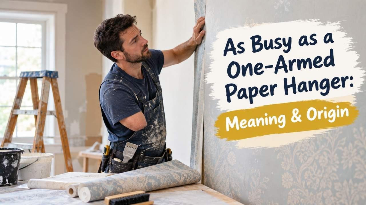 One such expression is “as busy as a one-armed paper hanger,” a funny phrase used to describe someone who is extremely busy or dealing with too many tasks at once.