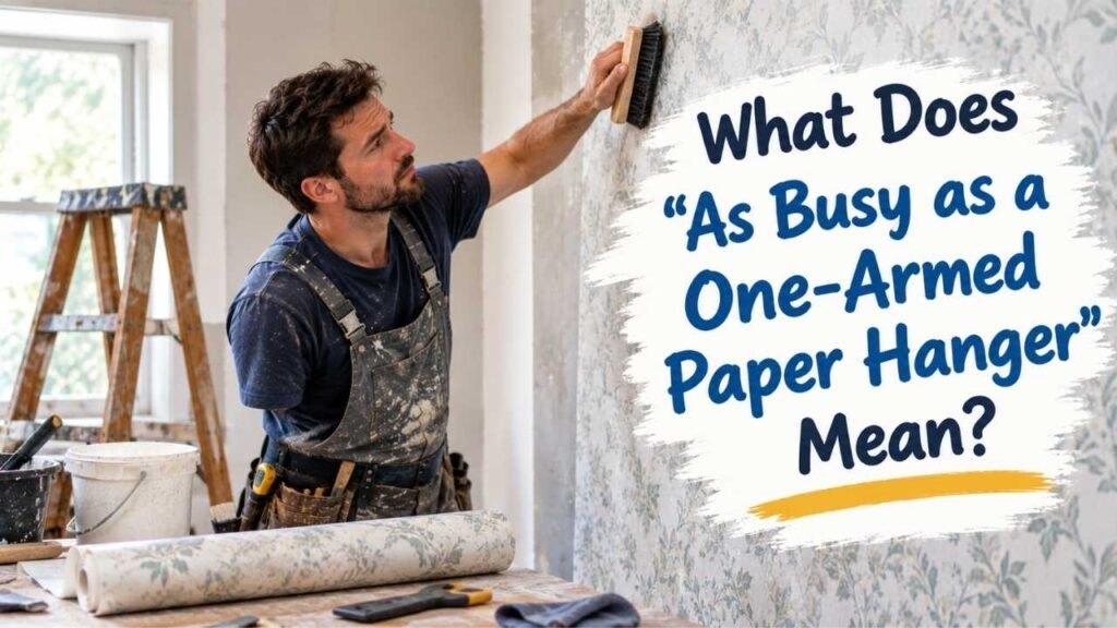What Does “As Busy as a One-Armed Paper Hanger” Mean?