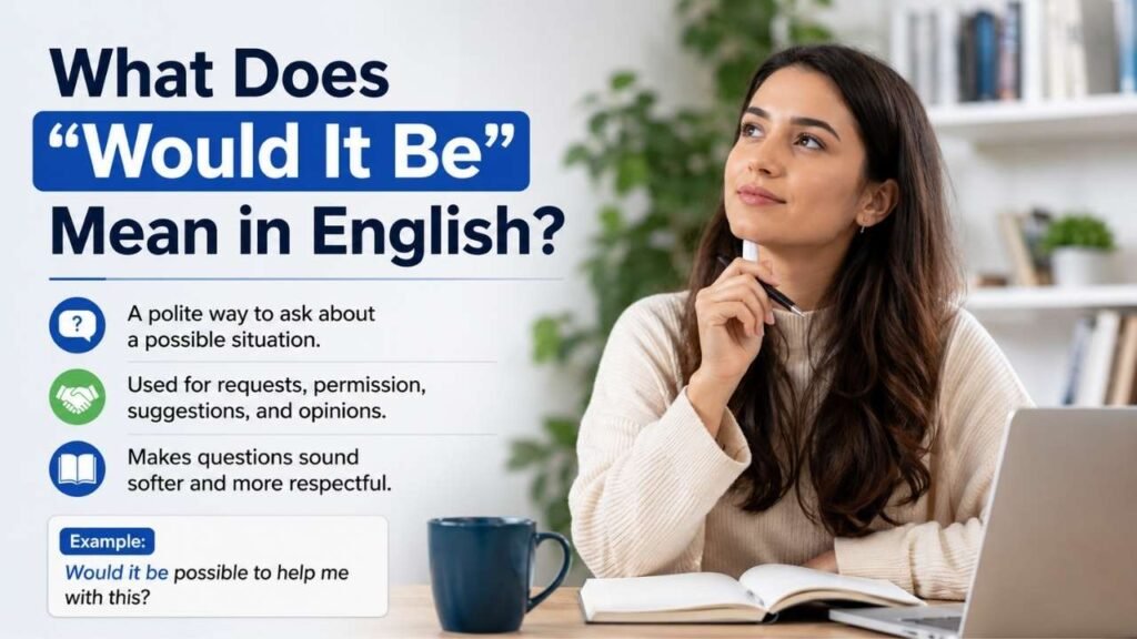 What Does “Would It Be” Mean in English?