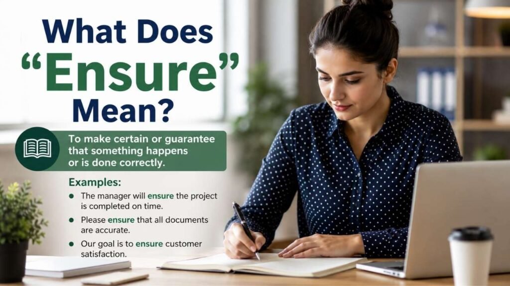 What Does "Ensure" Mean?