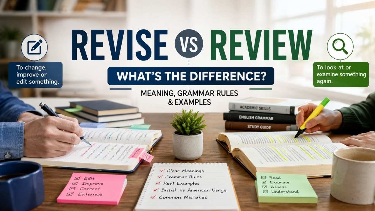 Have you ever wondered whether you should revise vs review something?