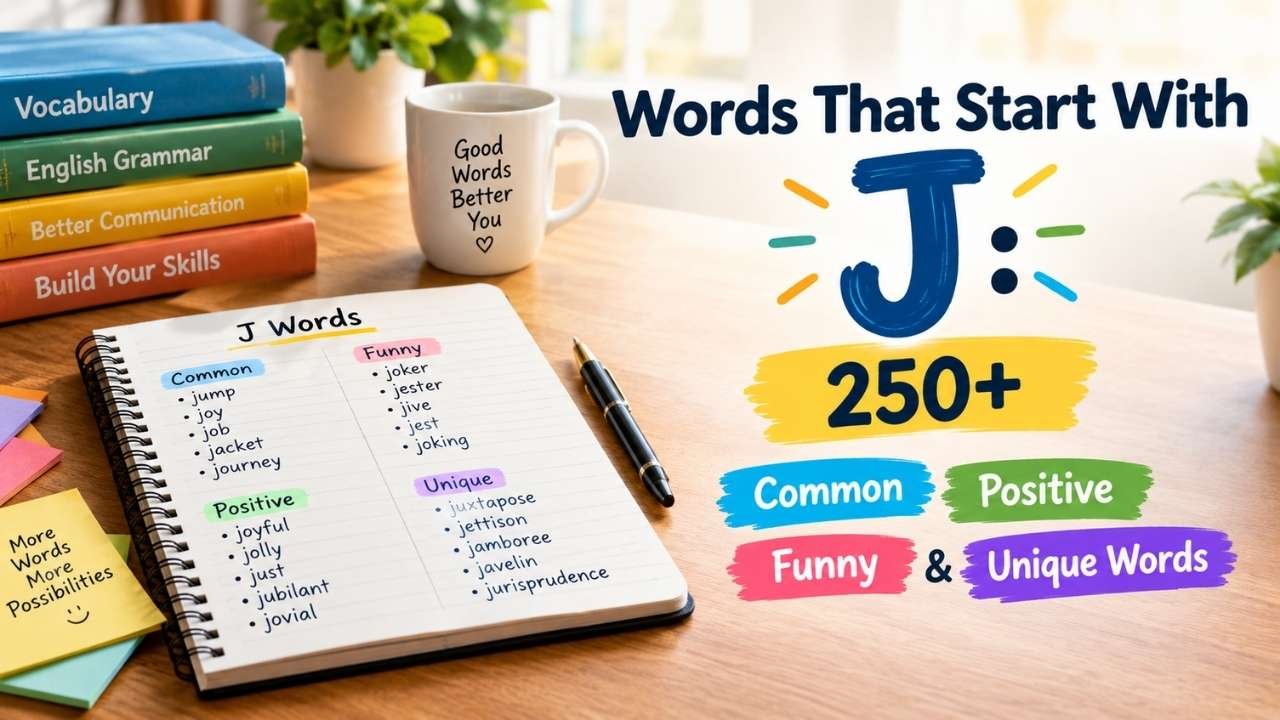 Words that start with J are an exciting part of the English vocabulary and can help improve your reading, writing, and speaking skills.