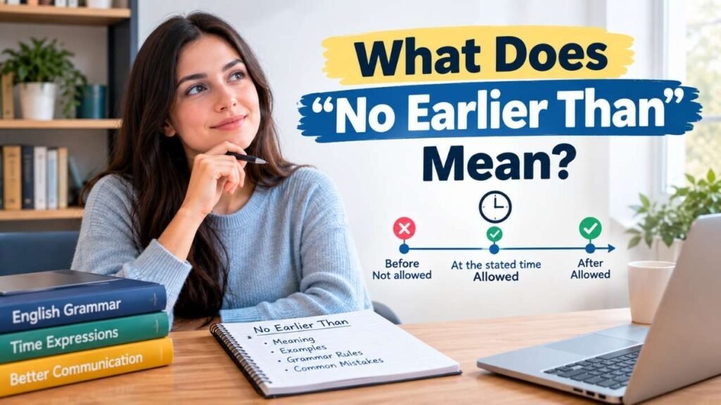 What Does “No Earlier Than” Mean?
