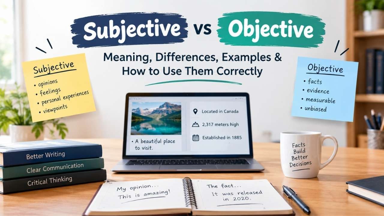 Understanding the difference between subjective vs objective can help you communicate more clearly in writing and everyday conversations.
