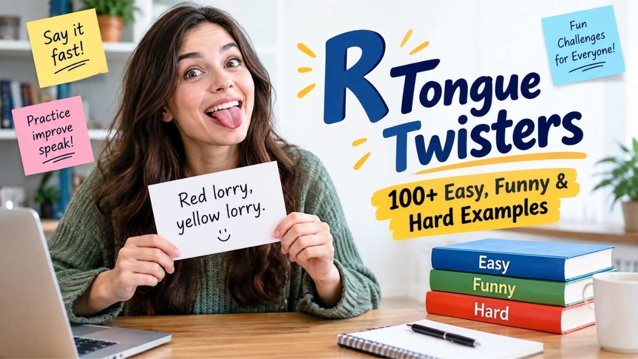 R tongue twisters are a fun and effective way to practice the R sound, improve pronunciation, and develop clearer speech.