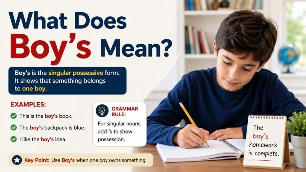 What Does Boy's Mean?