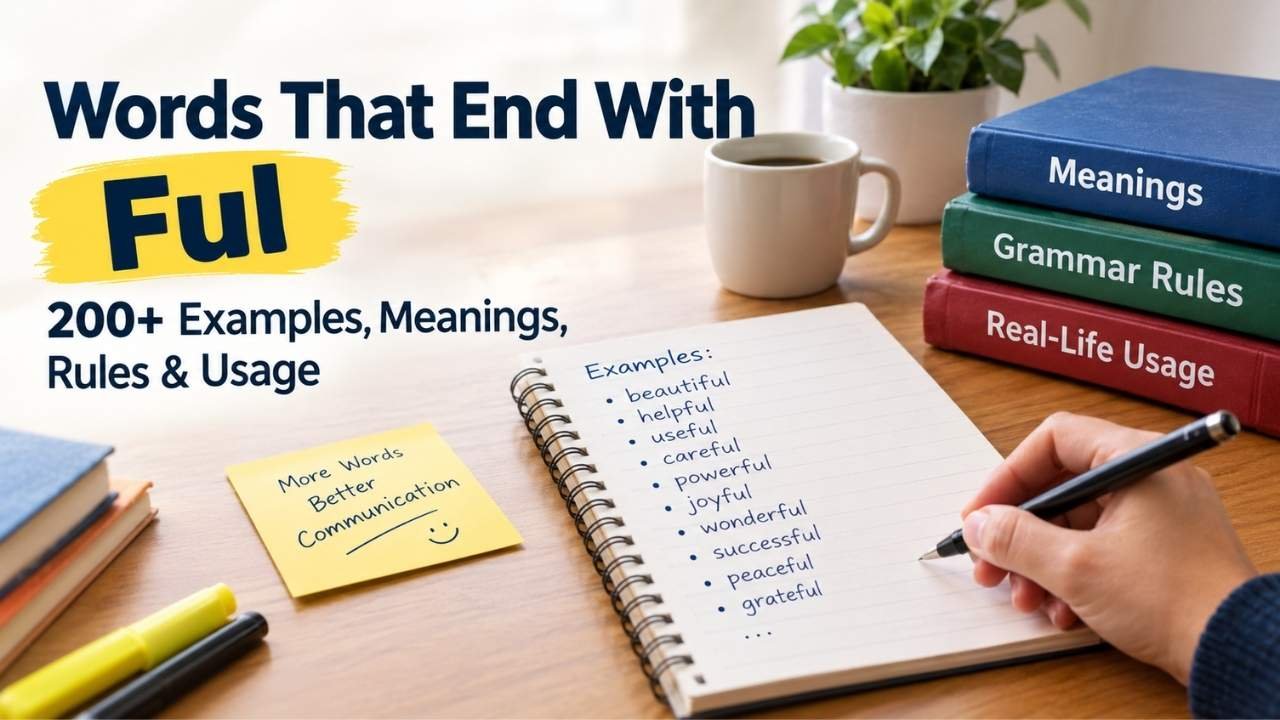 Learning words ending with ful can help students, writers, and English learners improve their vocabulary and writing skills.