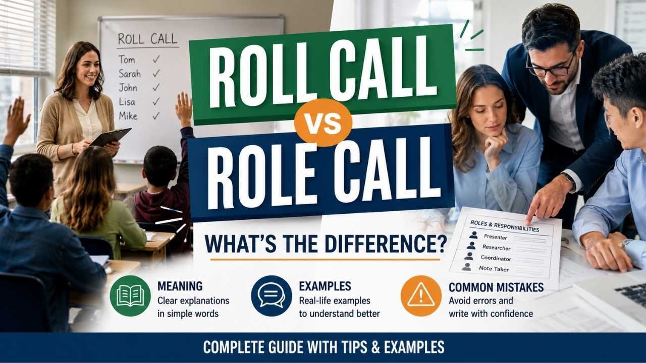 Many people wonder whether the correct phrase is roll call or role call because they sound exactly the same.