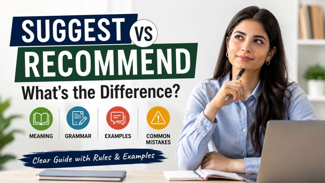 Understanding the difference between Suggest Vs Recommend can improve both your speaking and writing.