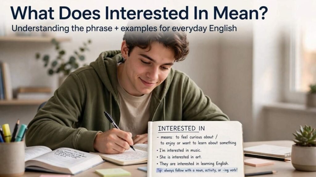 What Does "Interested In" Mean?