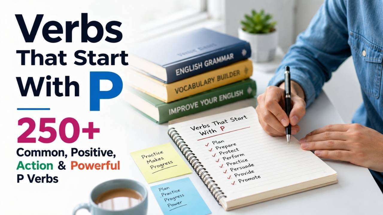 Verbs That Start With P: 250+ common, positive, action, and powerful P verbs