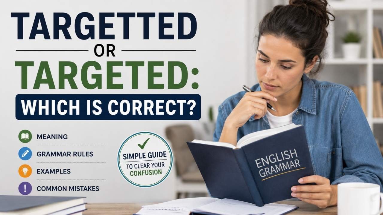 Targeted vs Targetted spelling comparison showing the correct spelling and meaning