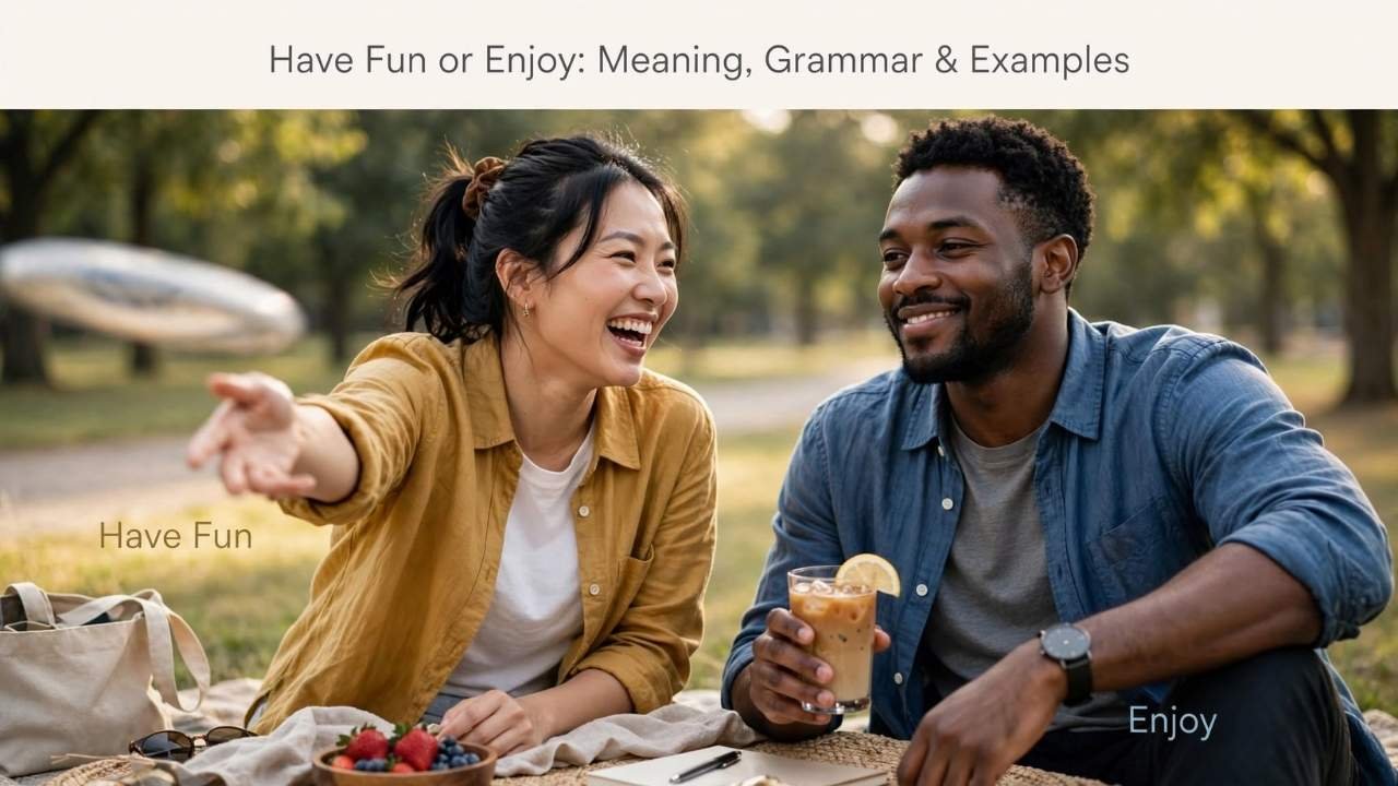 If you've ever wondered whether you should say "Have Fun" or "Enjoy," you're not alone.