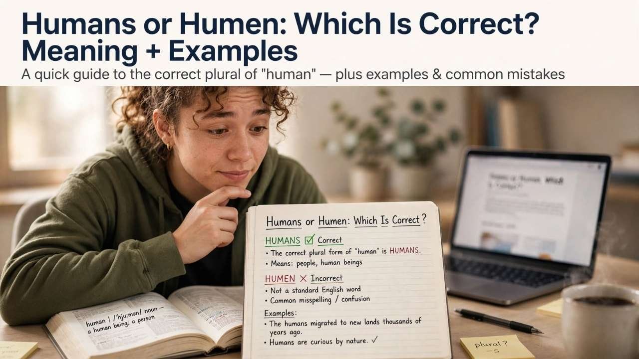 Have you ever wondered whether "Humans or Humen" is the correct spelling? This is a common question for students, writers, and English learners.