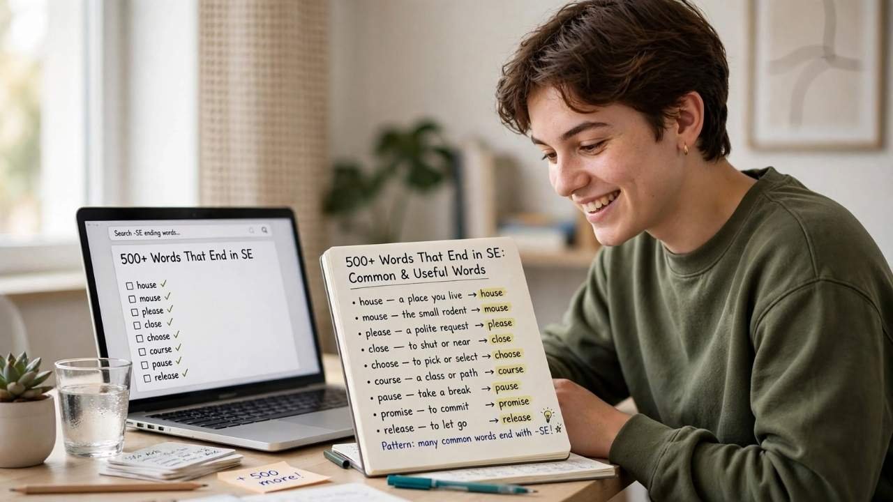 Words that end in SE are an important part of the English language, and you come across them every day in reading, writing, and conversation.