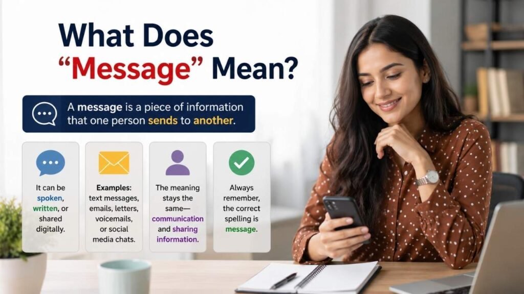 What does message mean explained with examples of written and digital communication