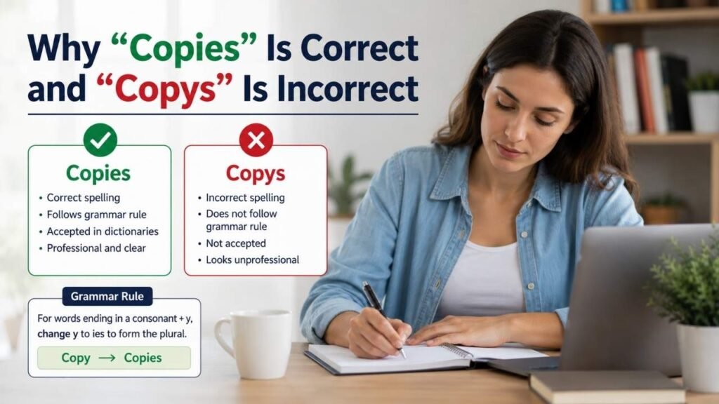 Why "Copies" Is Correct and "Copys" Is Incorrect
