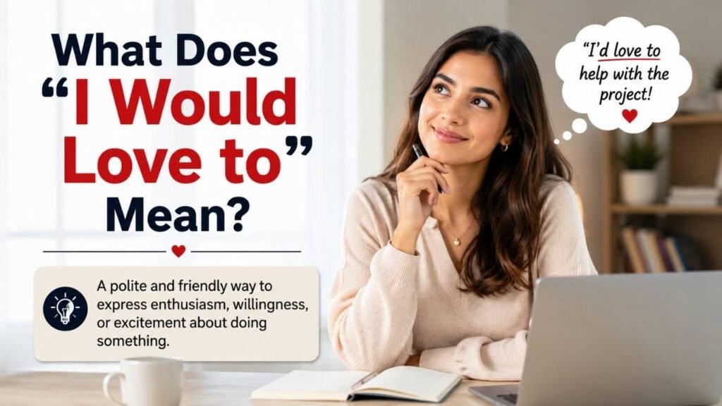 What Does "I Would Love to" Mean?