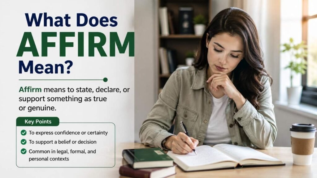What Does "Affirm" Mean?